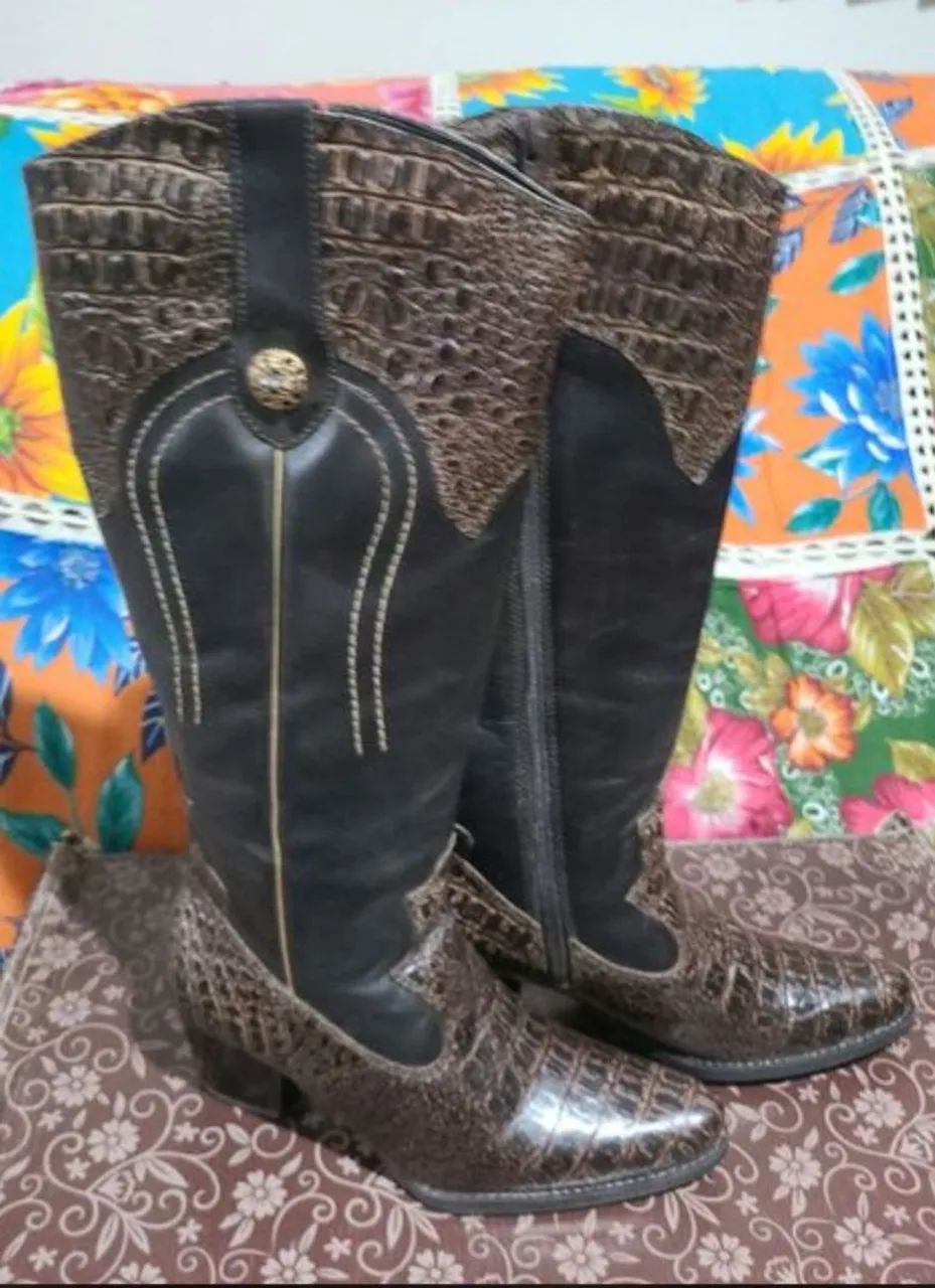 Bota Country Couro Legítimo 