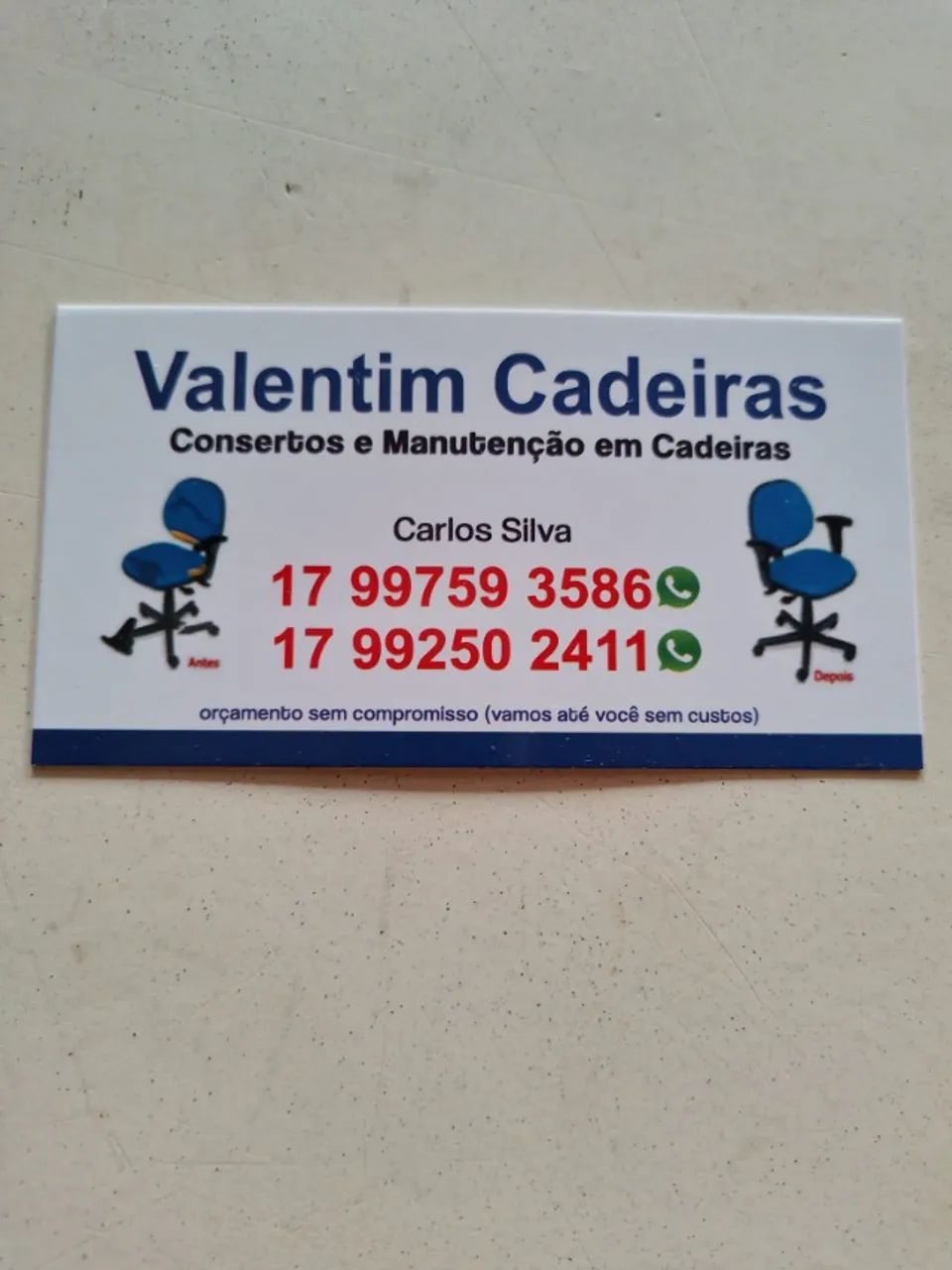 consertamos cadeiras de escritorio