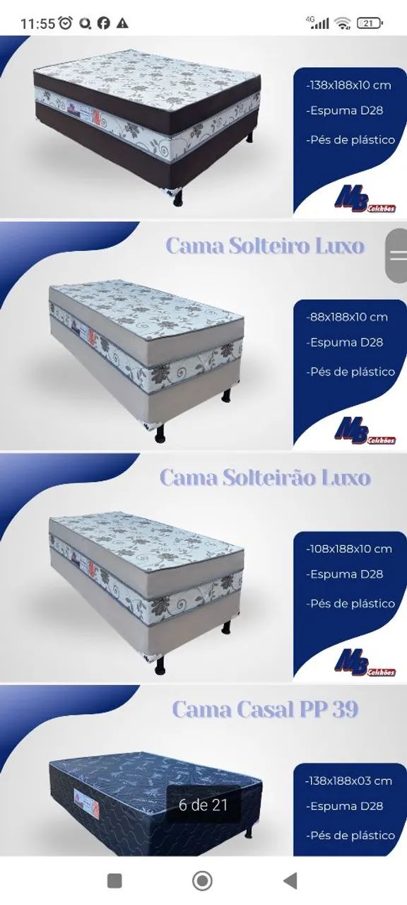 Cama box luxo solteiro 