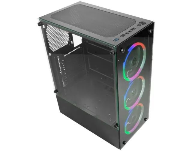 Gabinete Gamer C/ 3 Fans Rgb Elite Multicolor - Cg-10w5 *ENTREGA GRÁTIS* - Foto 5