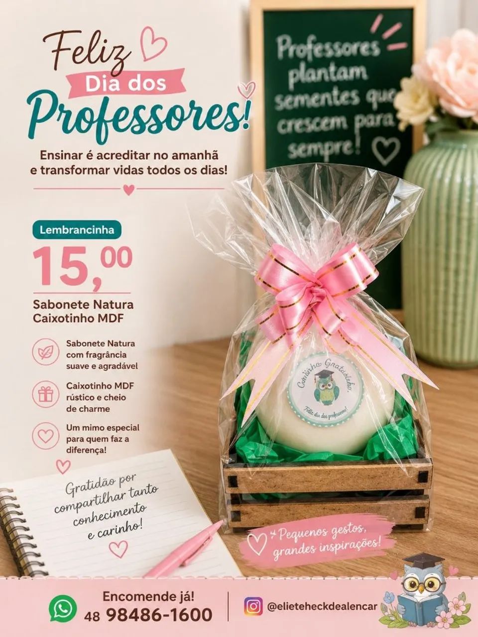 Lembrancinhas dia dos professores  - Foto 4