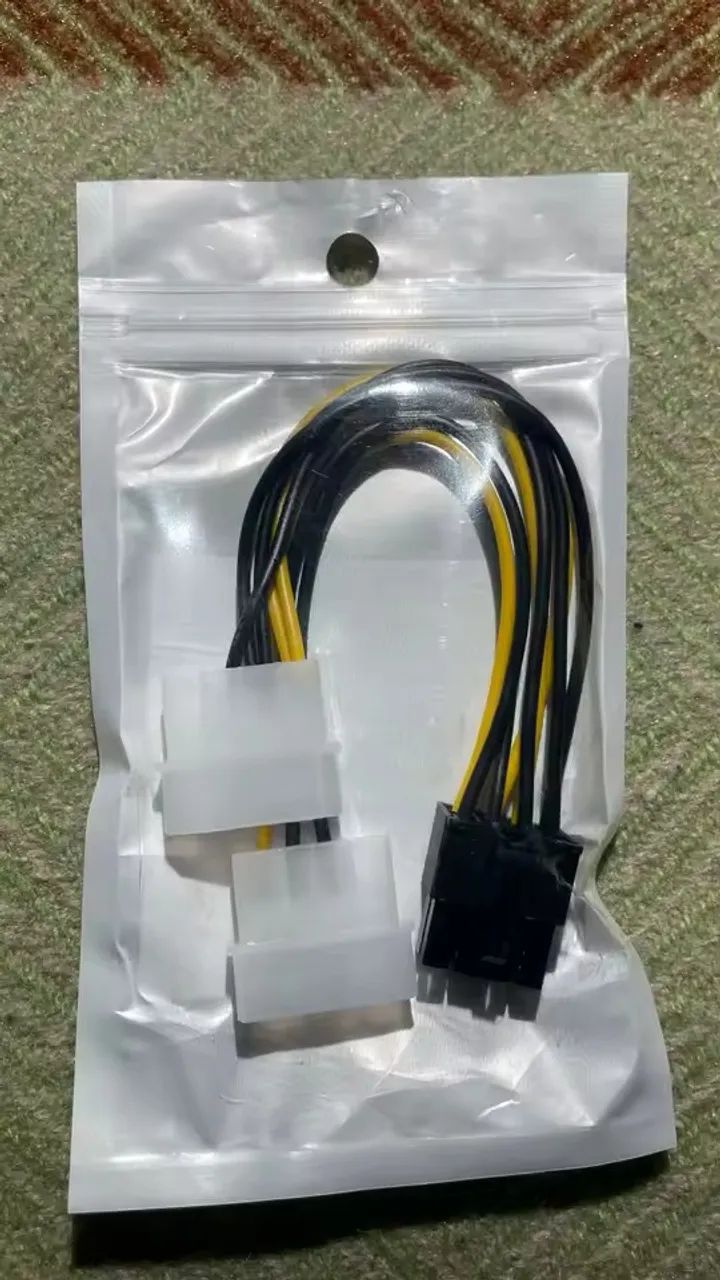 cabo adaptador pci 8 pinos molex placa de video