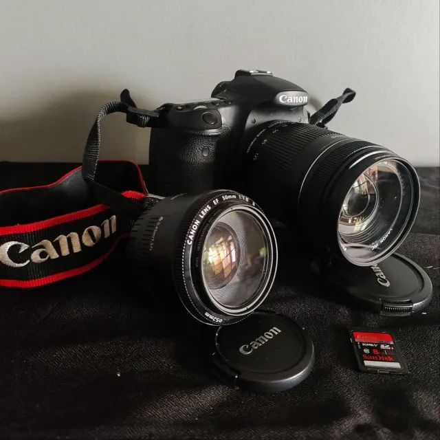 Camera fotográfica Canon EOS 60D + kit completo + lente 50mm (ótimo estado)  - Foto 3