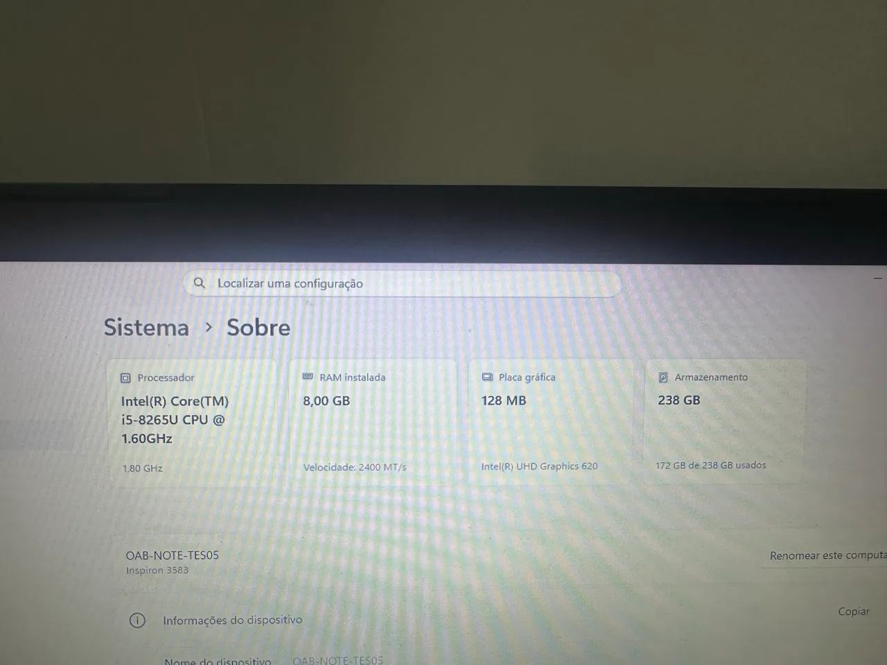Notebook Dell Inspiron i5 8GB RAM  - Foto 3
