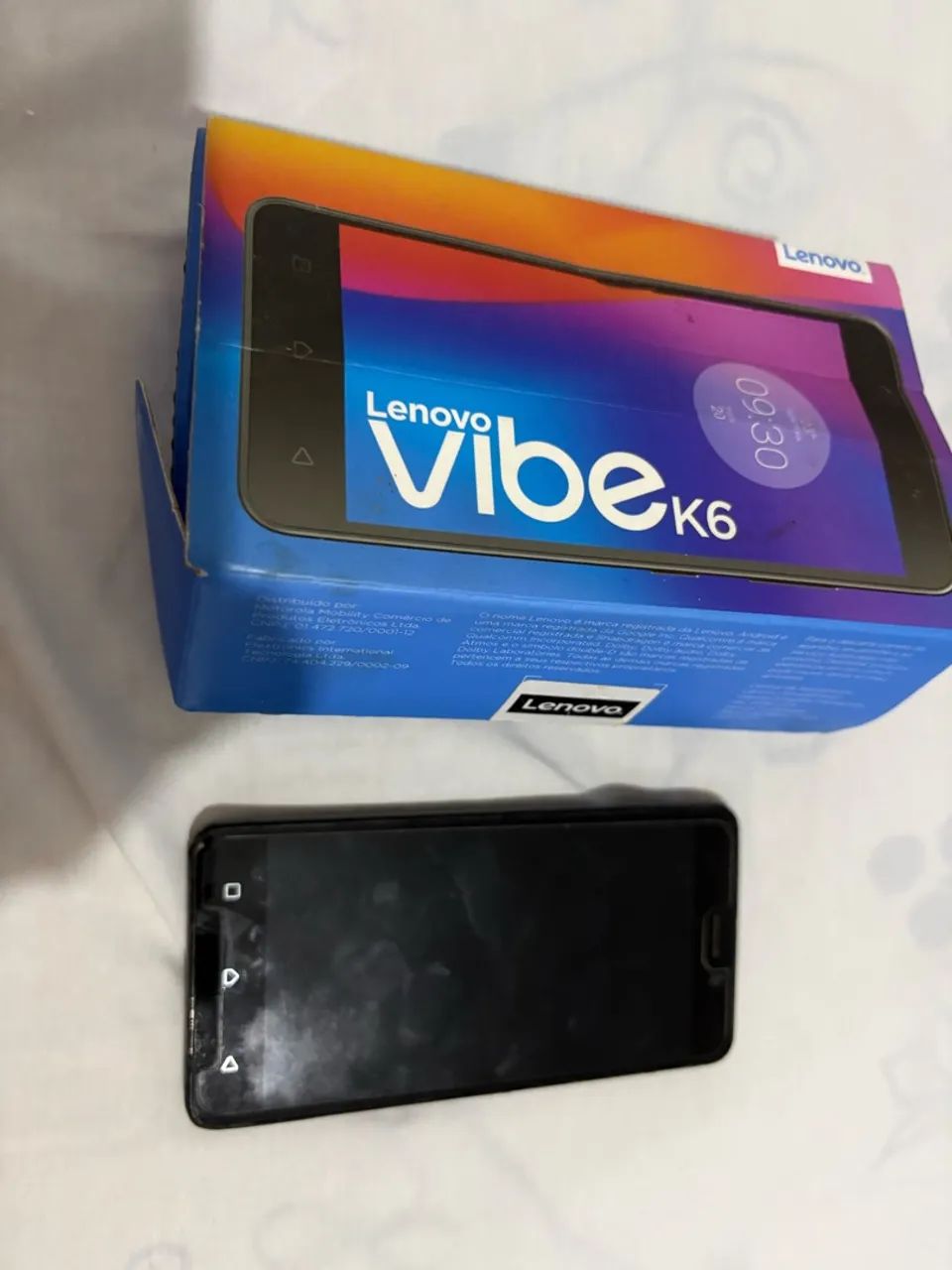 Carcaça celular Lenovo vibe K6 com defeito