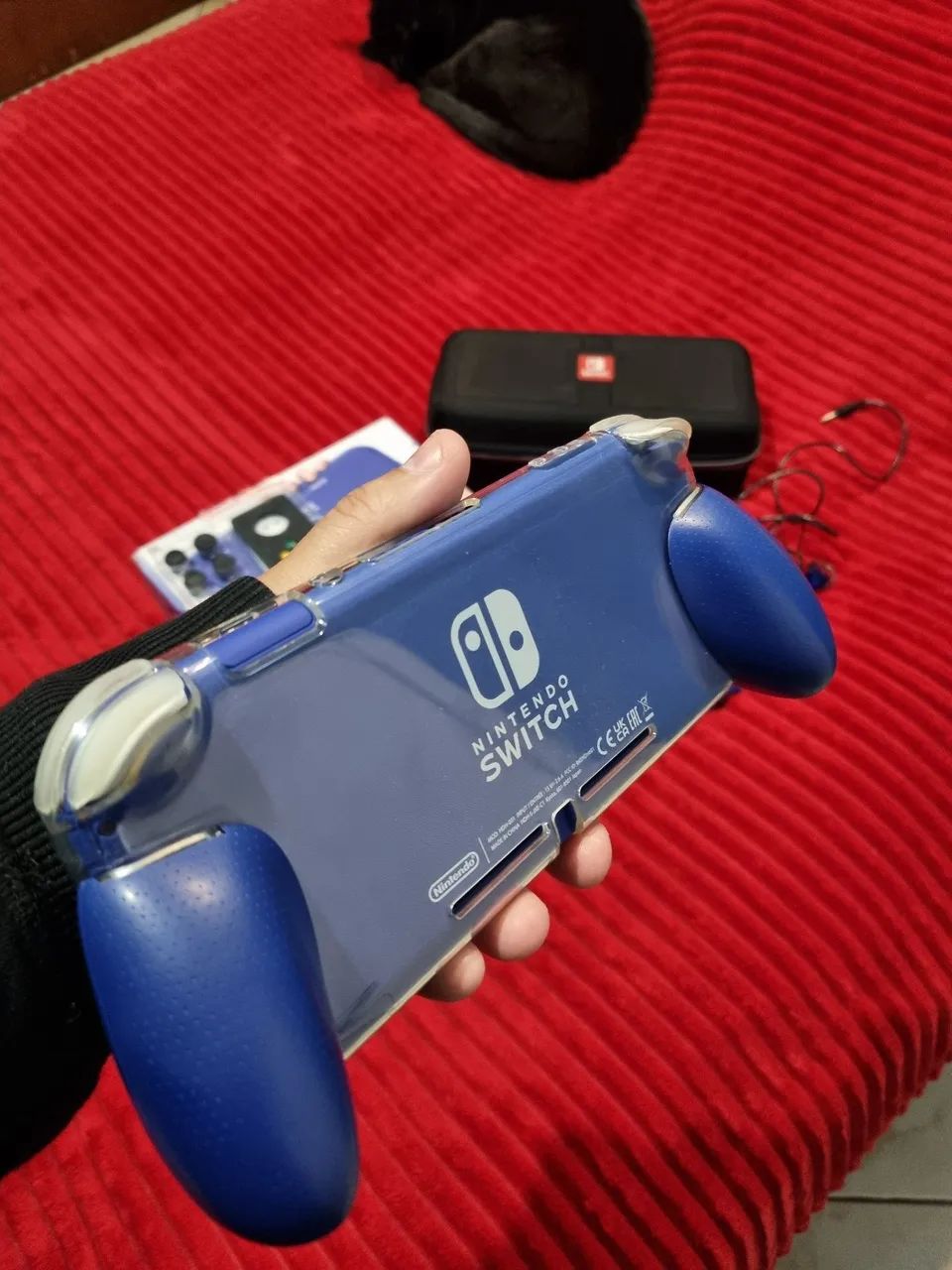 Nintendo Switch Lite [ブルー] +アクセサリー一式 Nintendo Switch Lite Azul Desbloqueado + Zelda BotW + Kit Skull