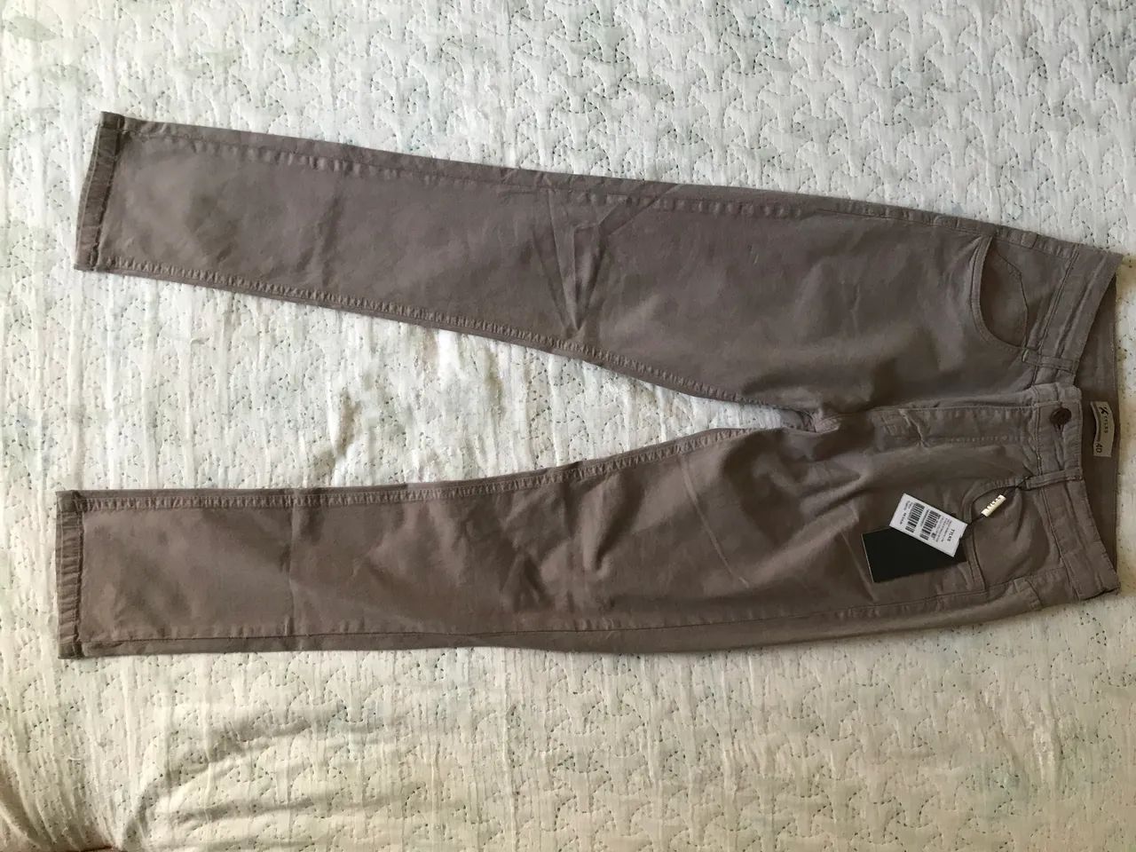 Calça Sarja (Tam 40) Cor Cinza