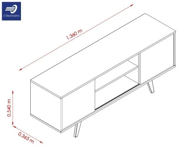 Rack com 2 Portas de Correr para TV até 55"  - Foto 3