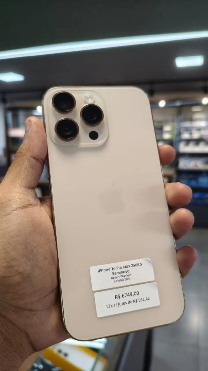 PROMOÇÃO - iPhone 16 Pro Max 256 GB - Seminovo - Infinity Eletronics e Games - PROMOÇÃO