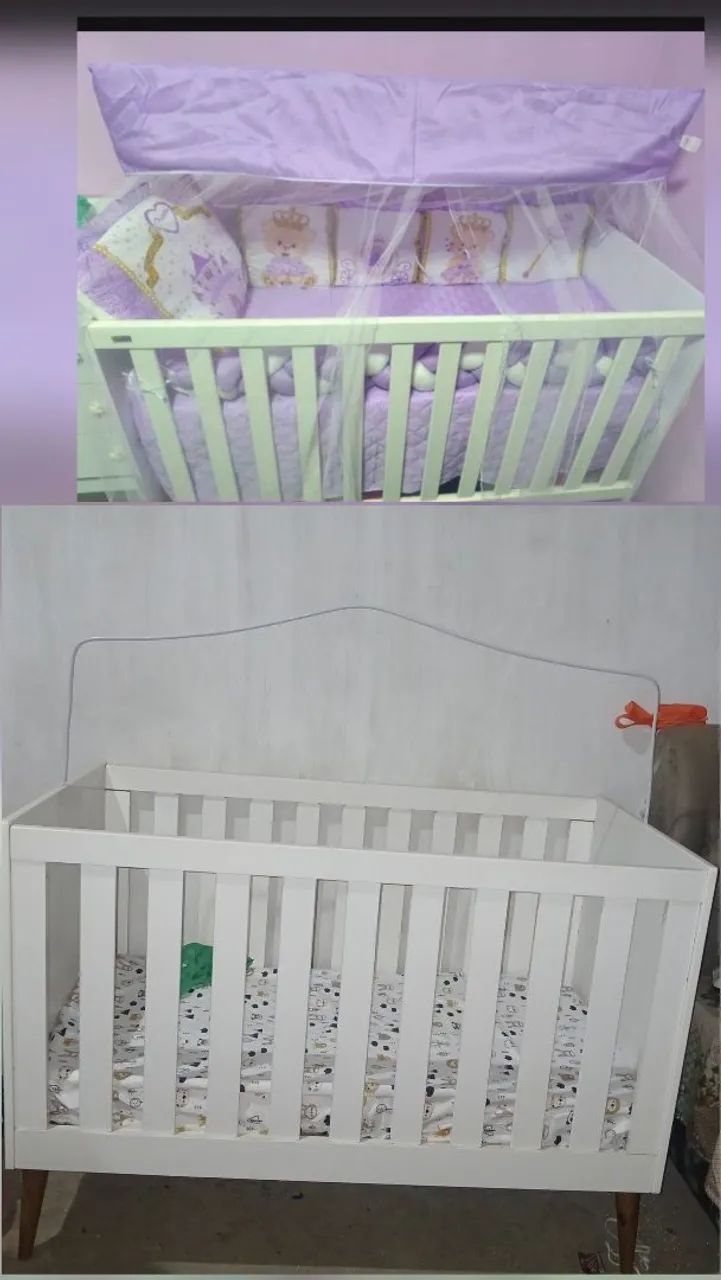 Berço+o kit menina
