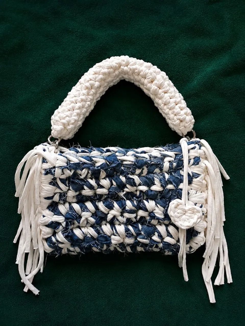 Bolsa jeans e fio de malha - Foto 2