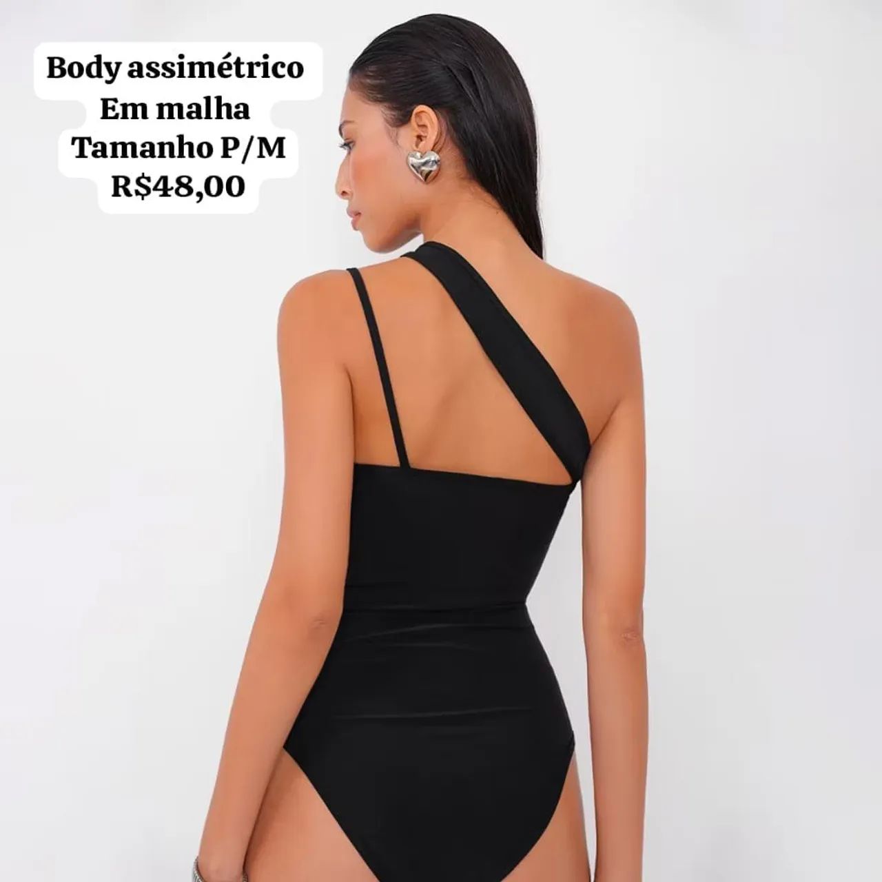 Body assimétrico em malha  - Foto 2