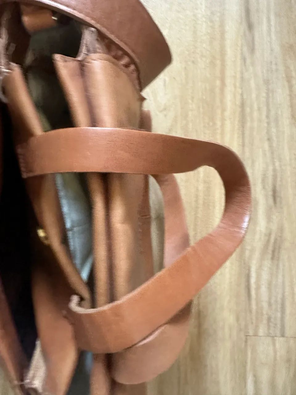 Bolsa couro legítimo caramelo Mr Cat - Foto 2