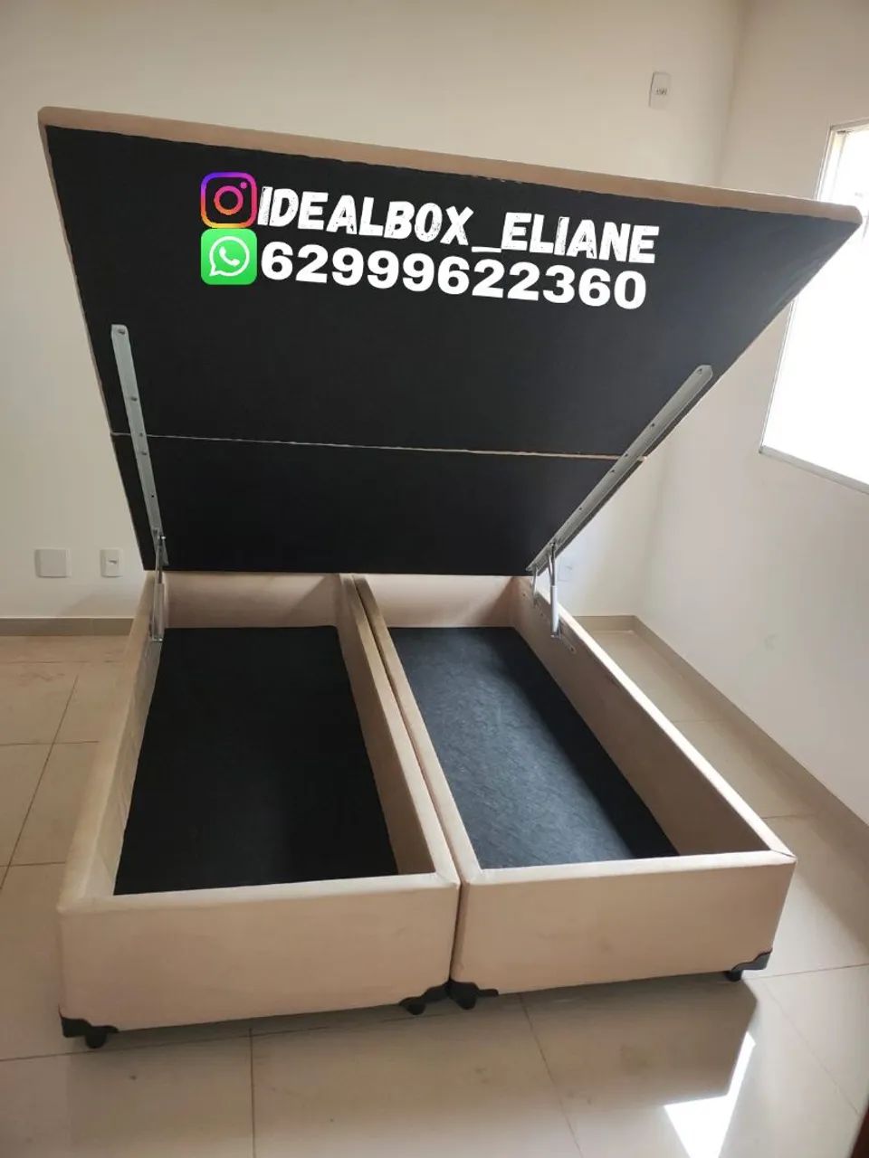 Box baú Queen size com estrutura Reforçada 