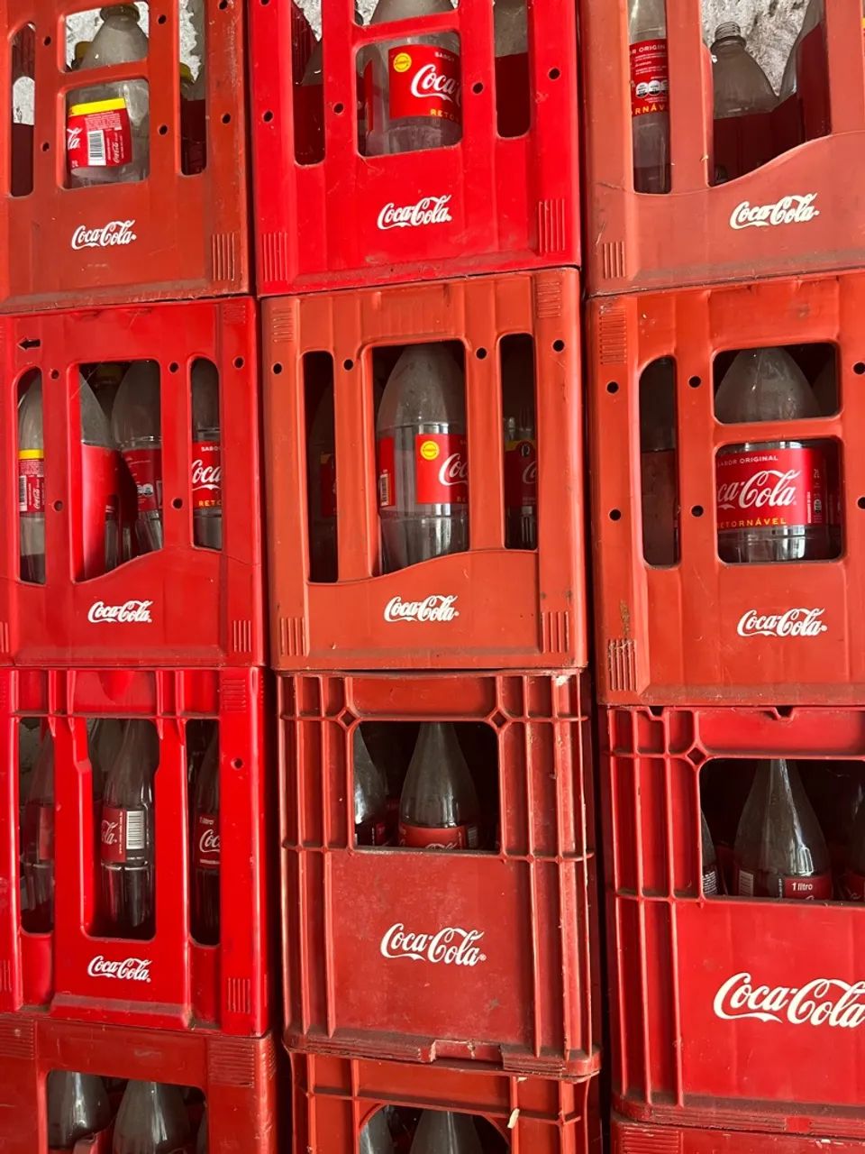 Engradado e vasilhame coca 