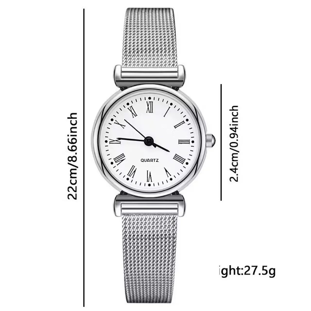 Relógio Feminino com Pulseira de Malha 