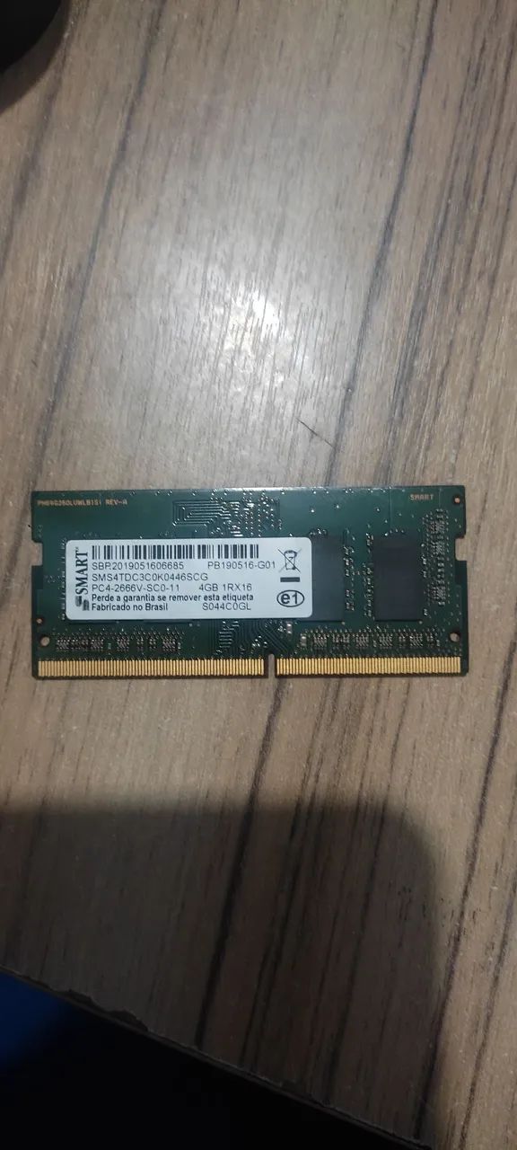 Memória notebook 4gb ddr4