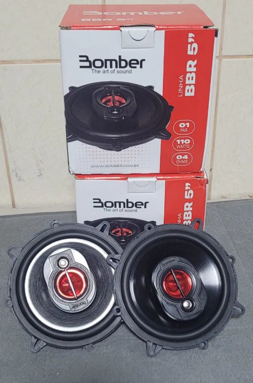 Par Alto Falantes Bomber BBR 5 Polegadas 110W RMS Som Carro NOVO - Foto 4