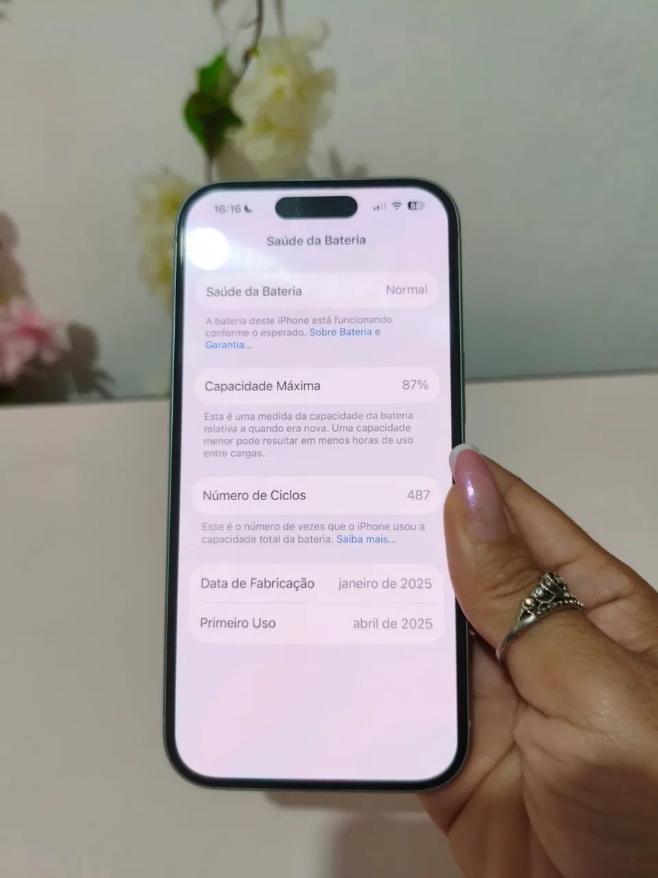 iPhone 15 128G Verde - Com caixa e NF - Foto 5