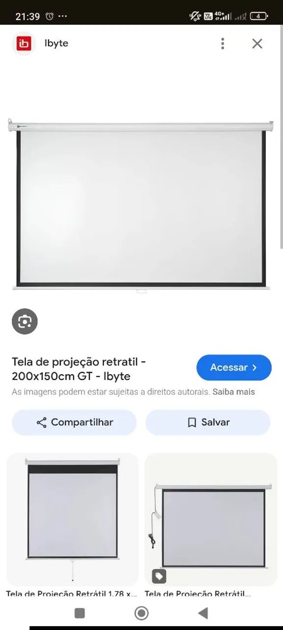 Projetor Retrátil Elétrico - Foto 2