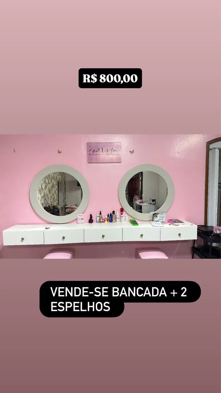 2 espelhos + balcão 