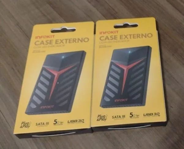kit com 2 Cases para HD externo Infokit novos - (sem HD)  - Foto 2