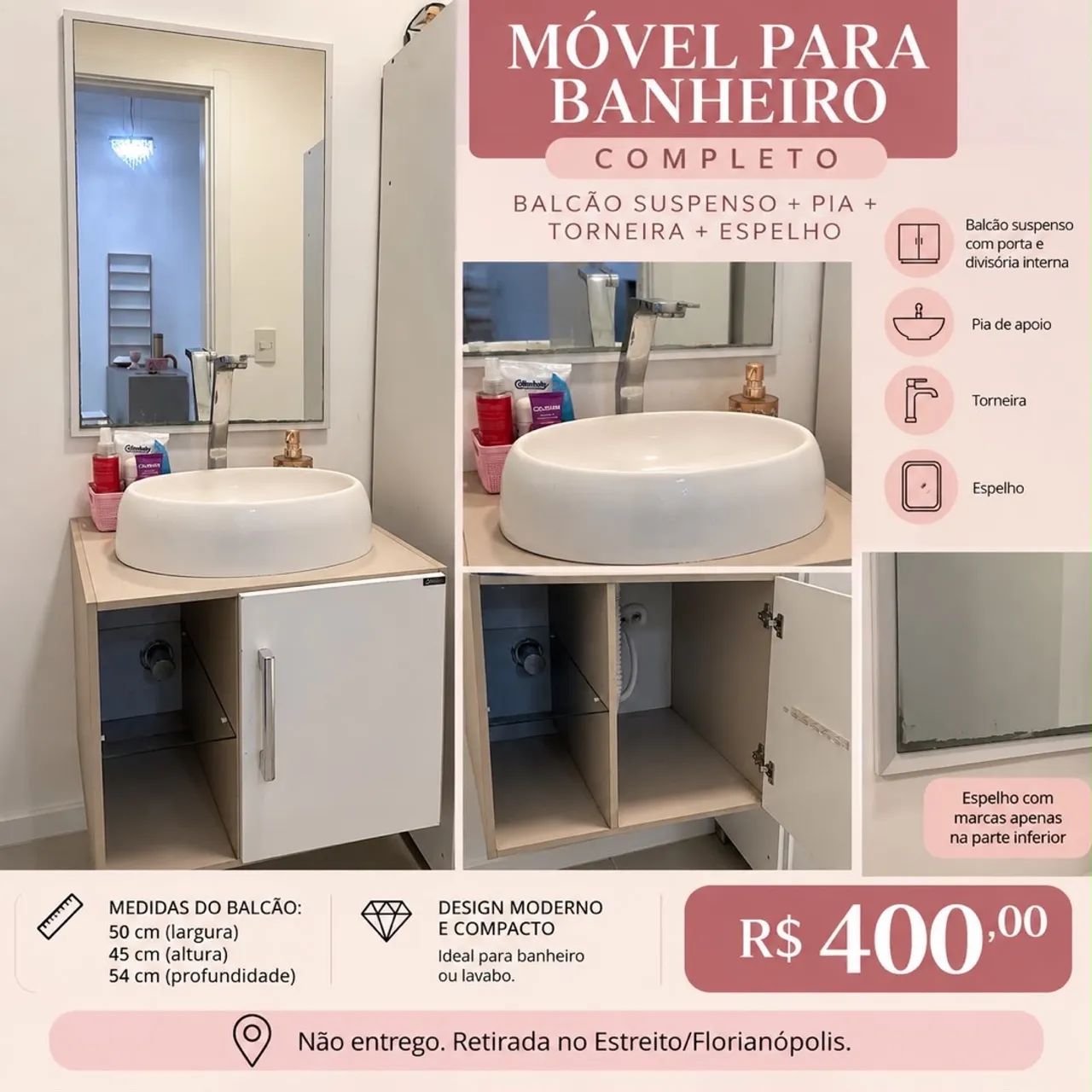 Móvel para Banheiro Completo 