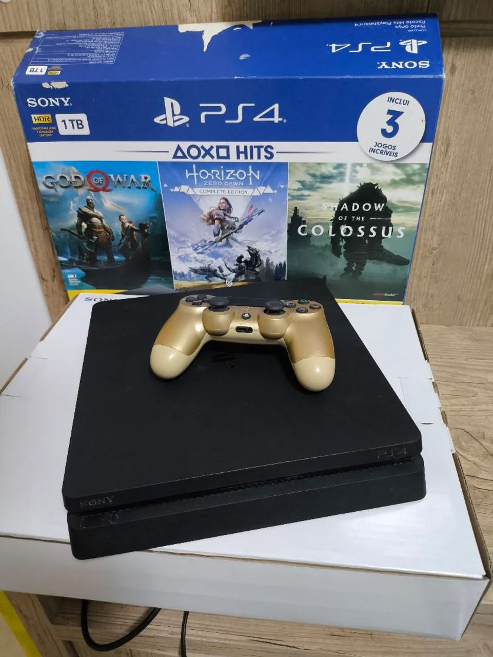 Ps4 slim, caixa original e com controle - Foto 2