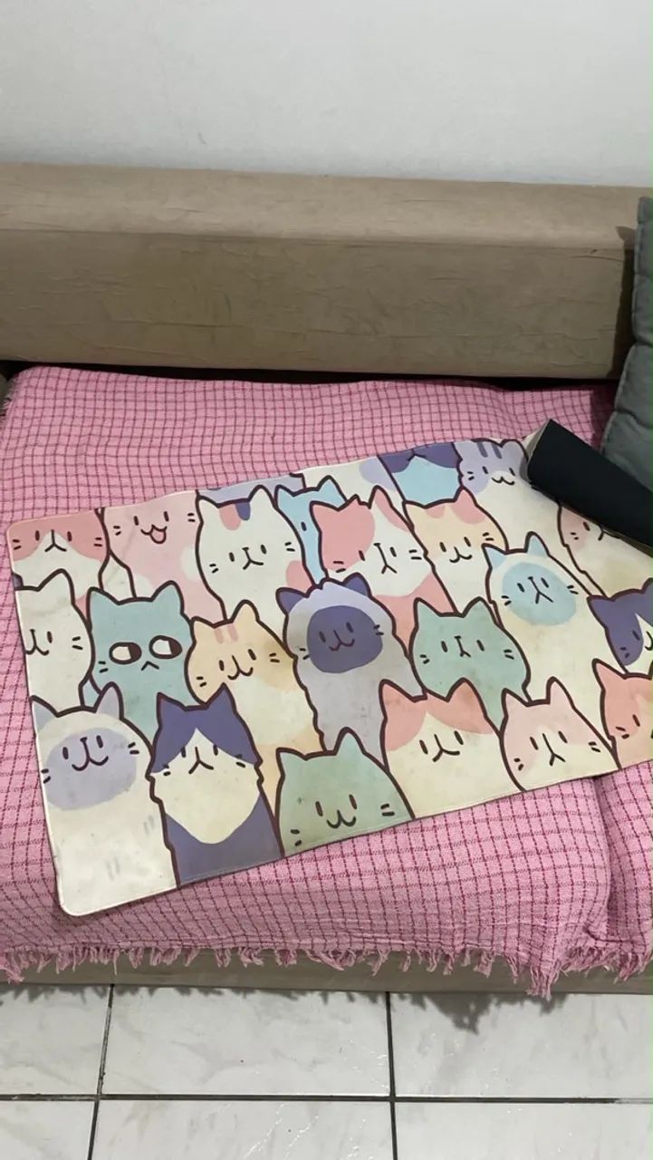mouse pad gamer de gatinho 