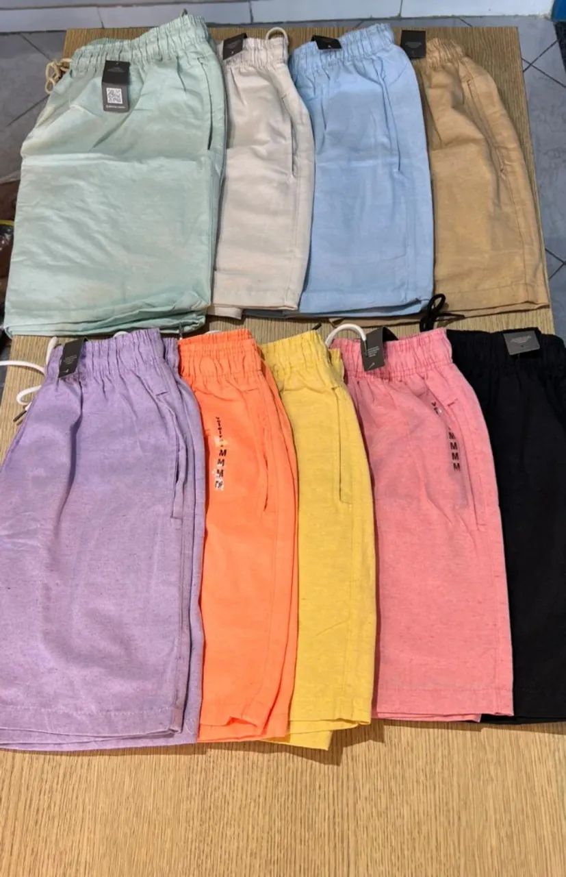 Short de Linho do P AO G3