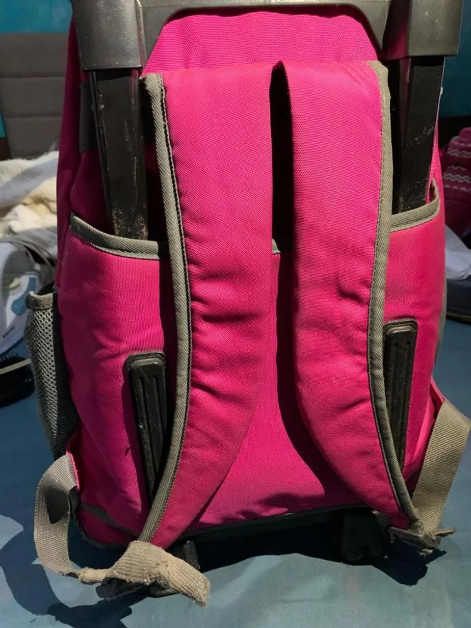 Mochila samsonite rosa de carrinho e costas - Foto 2