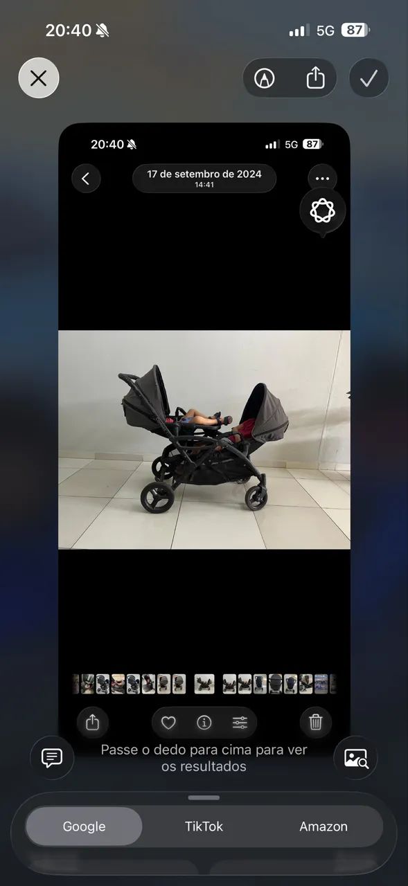 Carrinho duplo  bebe