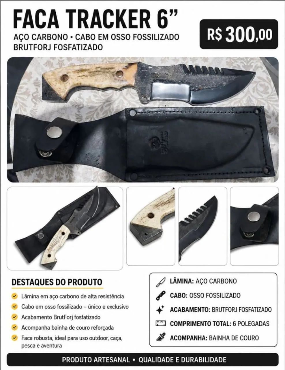 Facas artesanais colecionáveis - Foto 3