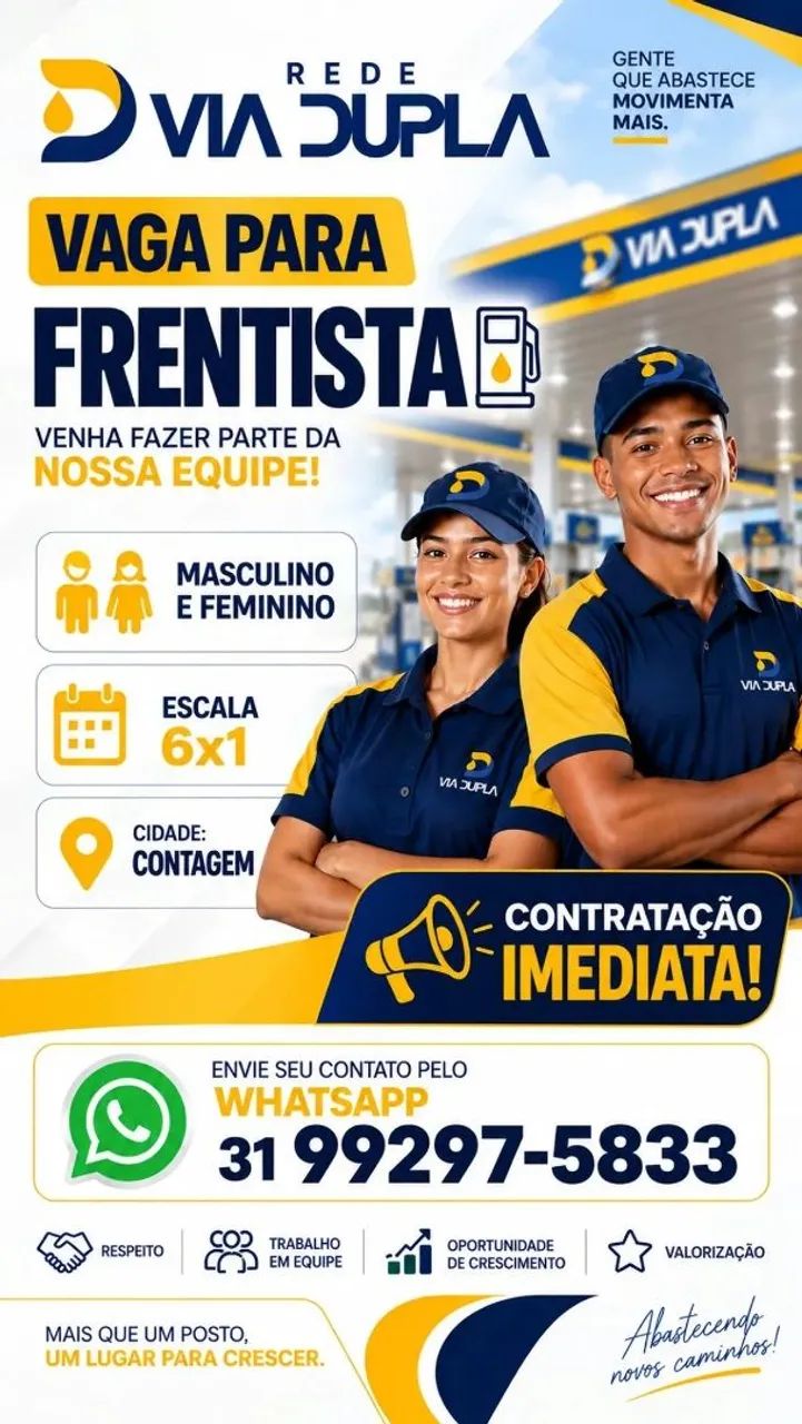 FRENTISTA COM OU SEM EXPERIÊNCIA 