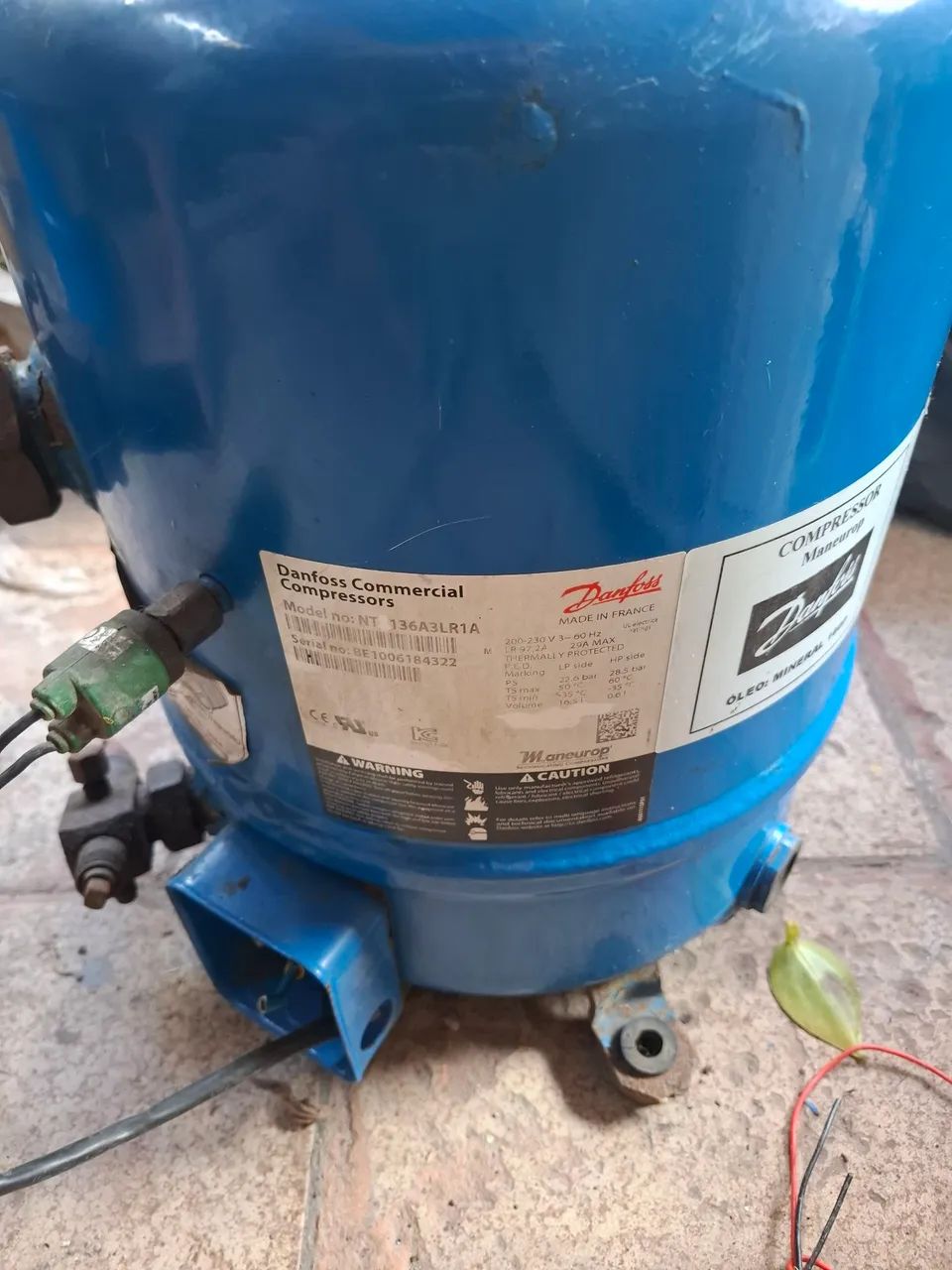 Compressor Danfoss NTZ136 220V trifásico  - Foto 2