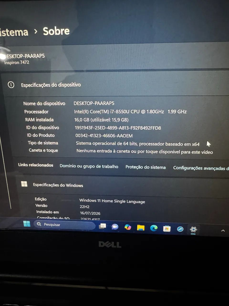 Notebook Dell I7 8G - Foto 5