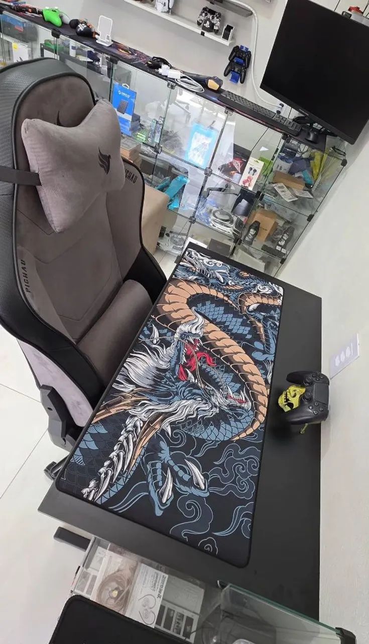 Mesa para Escritório de MDF Preta, 97cm x 55cm - Escrivaninha Mesinha Pc Gamer Notebook - Foto 4