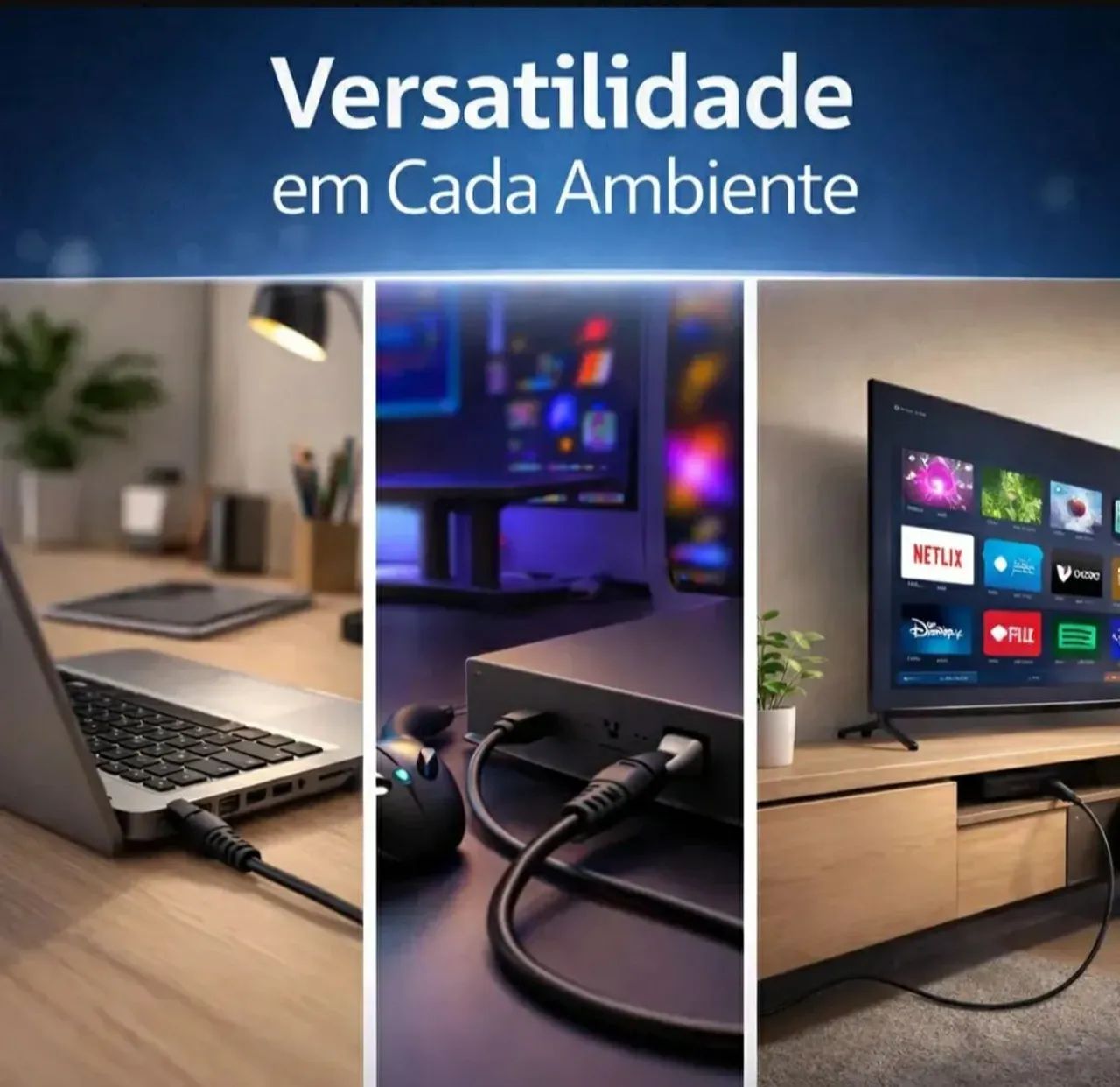 Cabo força tipo 8 rádio tv uso geral - Foto 3