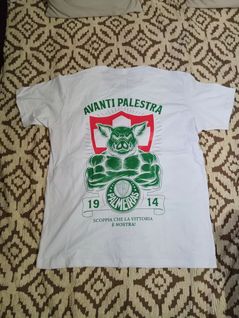 Camiseta de algodão do palmeiras - Foto 2