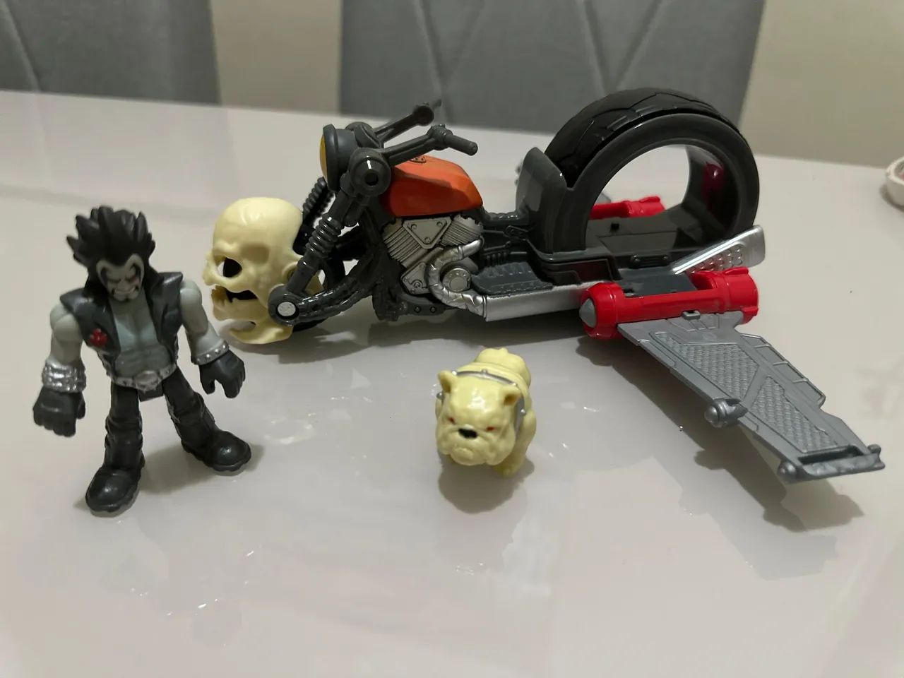 Lobo com motocicleta e seu cachorro dawg - imaginext  - Foto 3