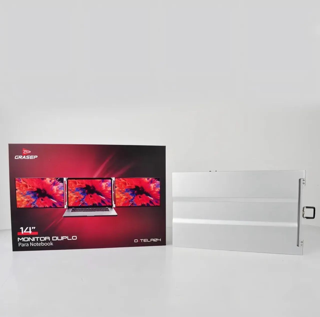 Extensor de Tela Dupla para Notebook Grasep 14'' Full HD IPS Cinza USB-C e HDMI - Foto 4