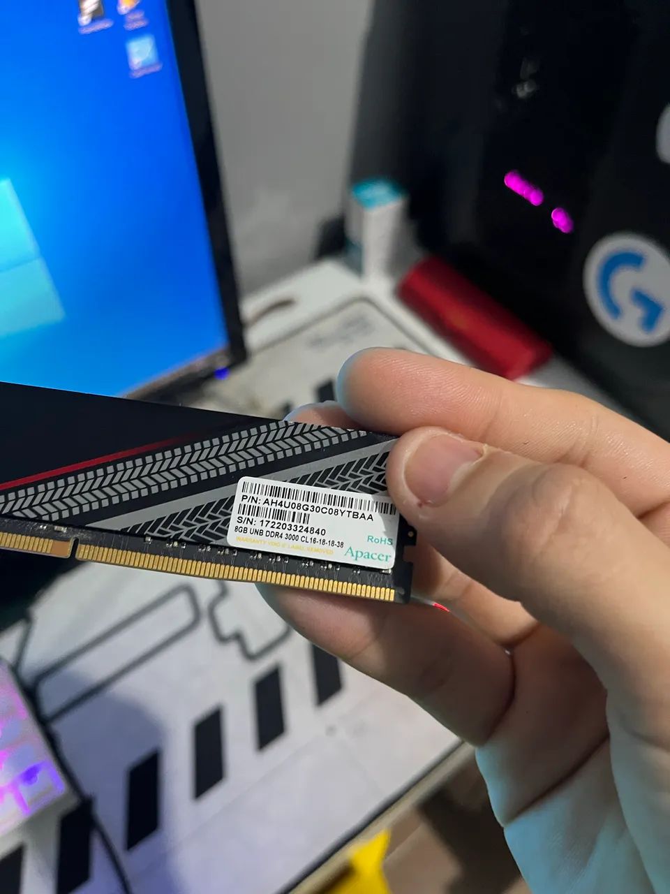 Memória RAM Apacer 8GB DDR4 3000MHz | Alta Performance - Memória