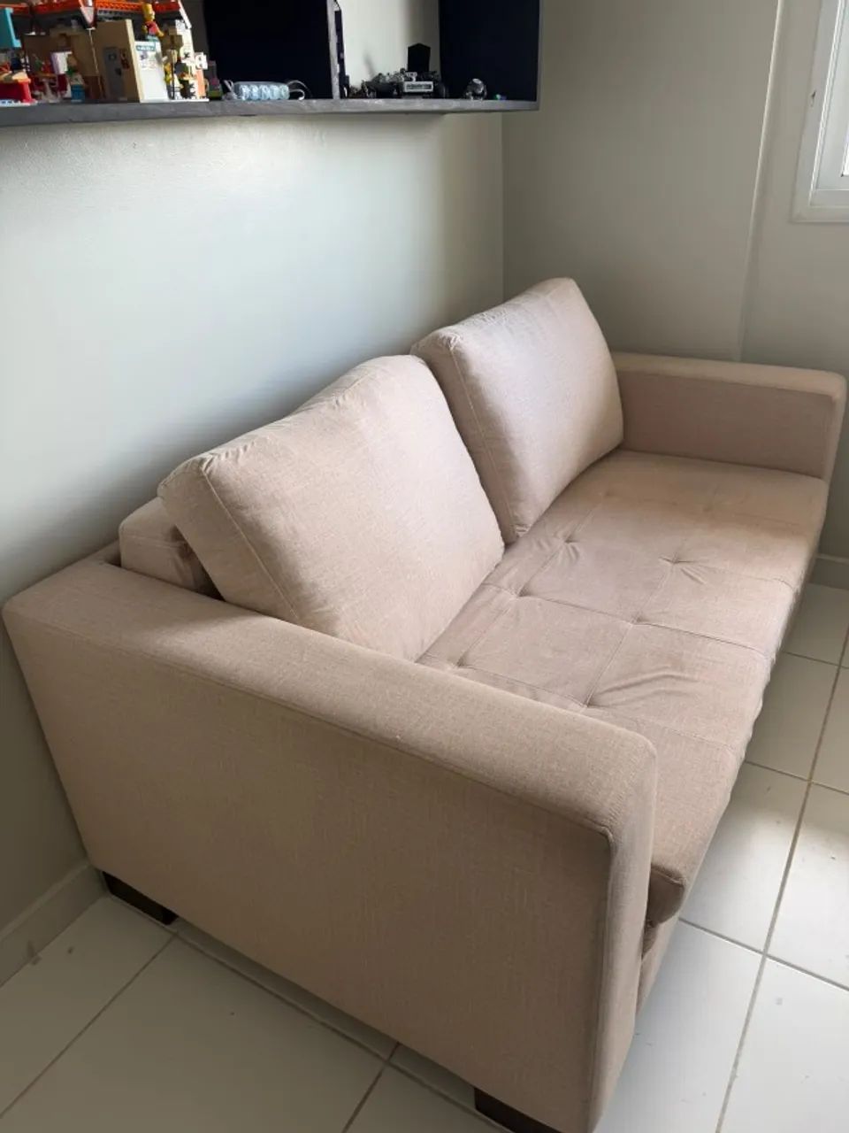 Sofá-Cama 3 lugares Bege - Foto 4