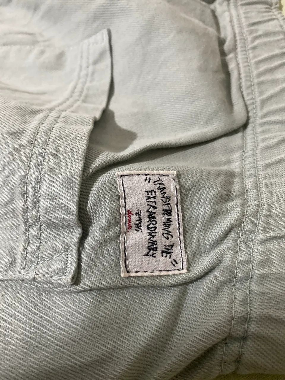 Calça baggy verde claro Zara 34 - Foto 3