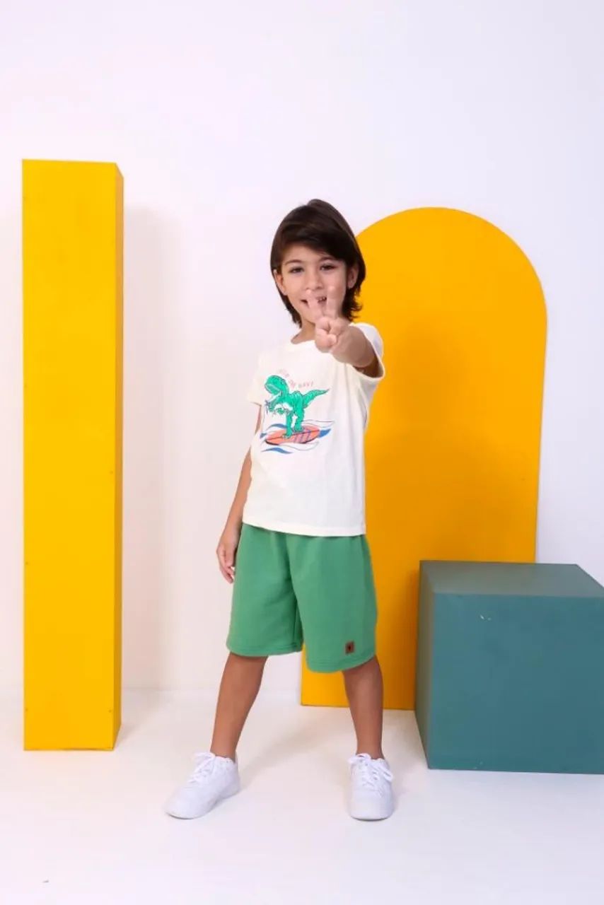 Conjunto Camisa e Bermuda Infantil Menino do 2 ao 10 anos - Foto 4
