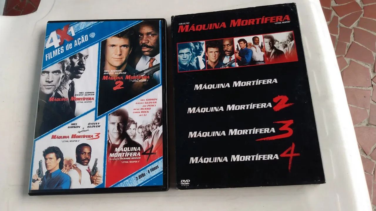 Box DVD original máquina mortífera 1/2/3/4.