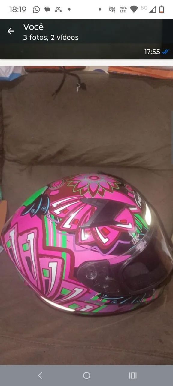 Capacete Helt Polar Race Flower - Foto 3