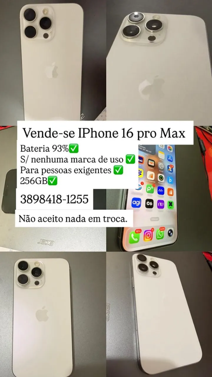 Iphone 16 pro max 1 tb de memória - Celulares e Smartphones