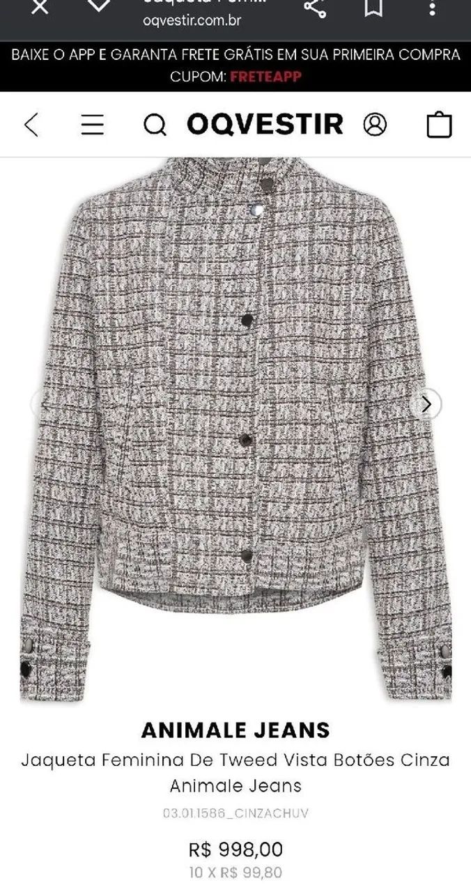 Jaqueta Tweed Animale G NOVA - Foto 3
