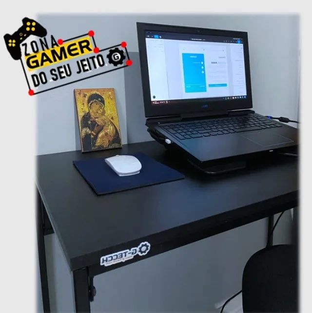 Mesa GAMER Reforçada NOVA Multiuso Estilo Industrial para Notebook Computador de Estudo - Foto 2